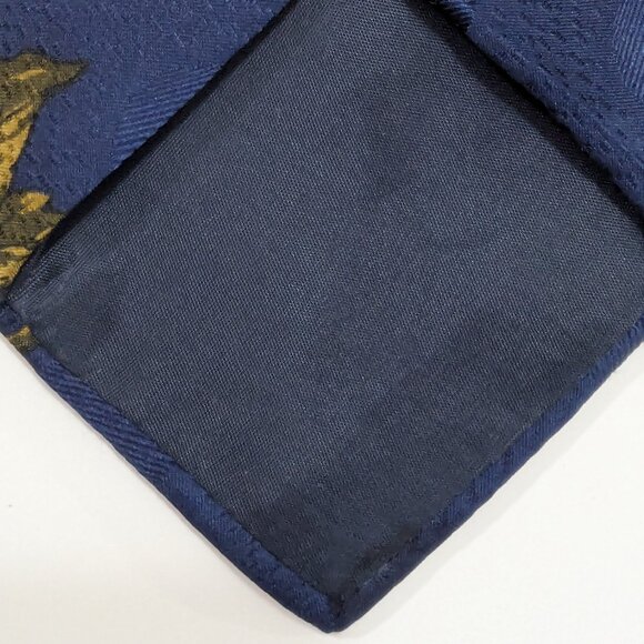 Vintage Hugo Boss Navy Blue with Red Rose Floral Silk Tie - Made in Italy - Picture 8 of 9